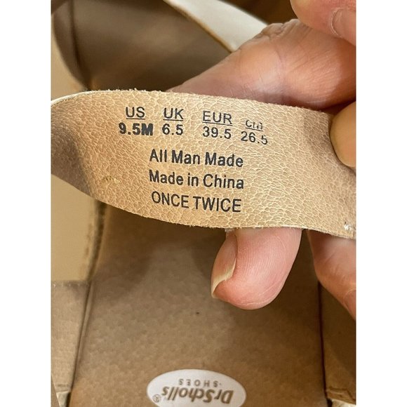 Dr. Scholl Women 9.5M Once Twice White Faux Leather Platform Espadrille Sandal - Picture 9 of 12